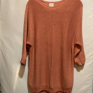 CHICOS SWEATER SZ 2 SIENNA DOLMAN SLEEVE COT/RAY